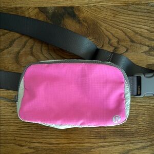 Lululemon Pink and Gray Belt Bag